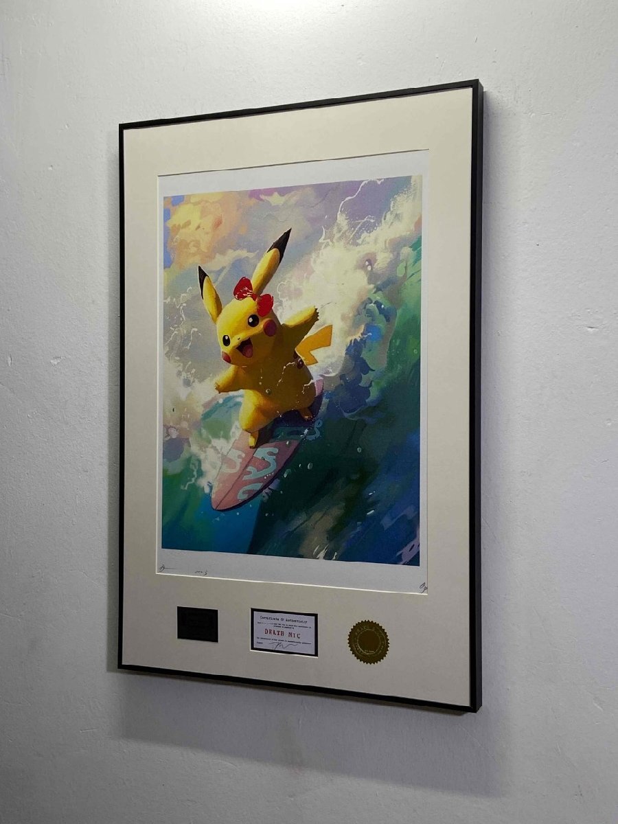 DEATH NYC 額付き 世界限定100枚 アートポスター ピカチュウ ポケモン