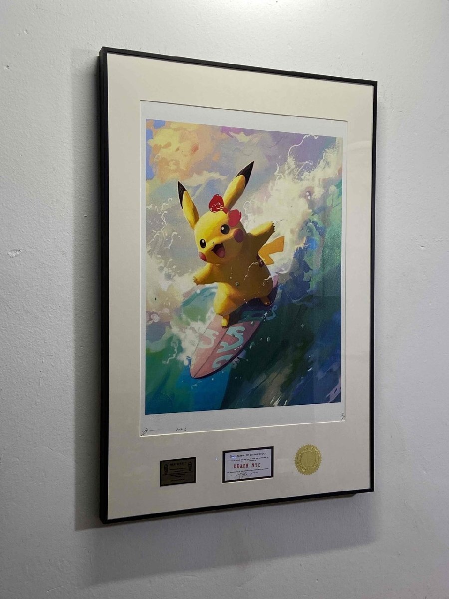 DEATH NYC 額付き 世界限定100枚 アートポスター ピカチュウ ポケモン