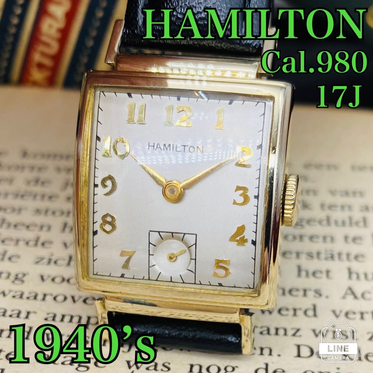 431 稼動 Hamilton 時計　手巻き　14KGF ゴールド アンティーク OH済み☆1940年代☆ハミルトン/Hamilton◇14K金張り◎手巻き/腕時計