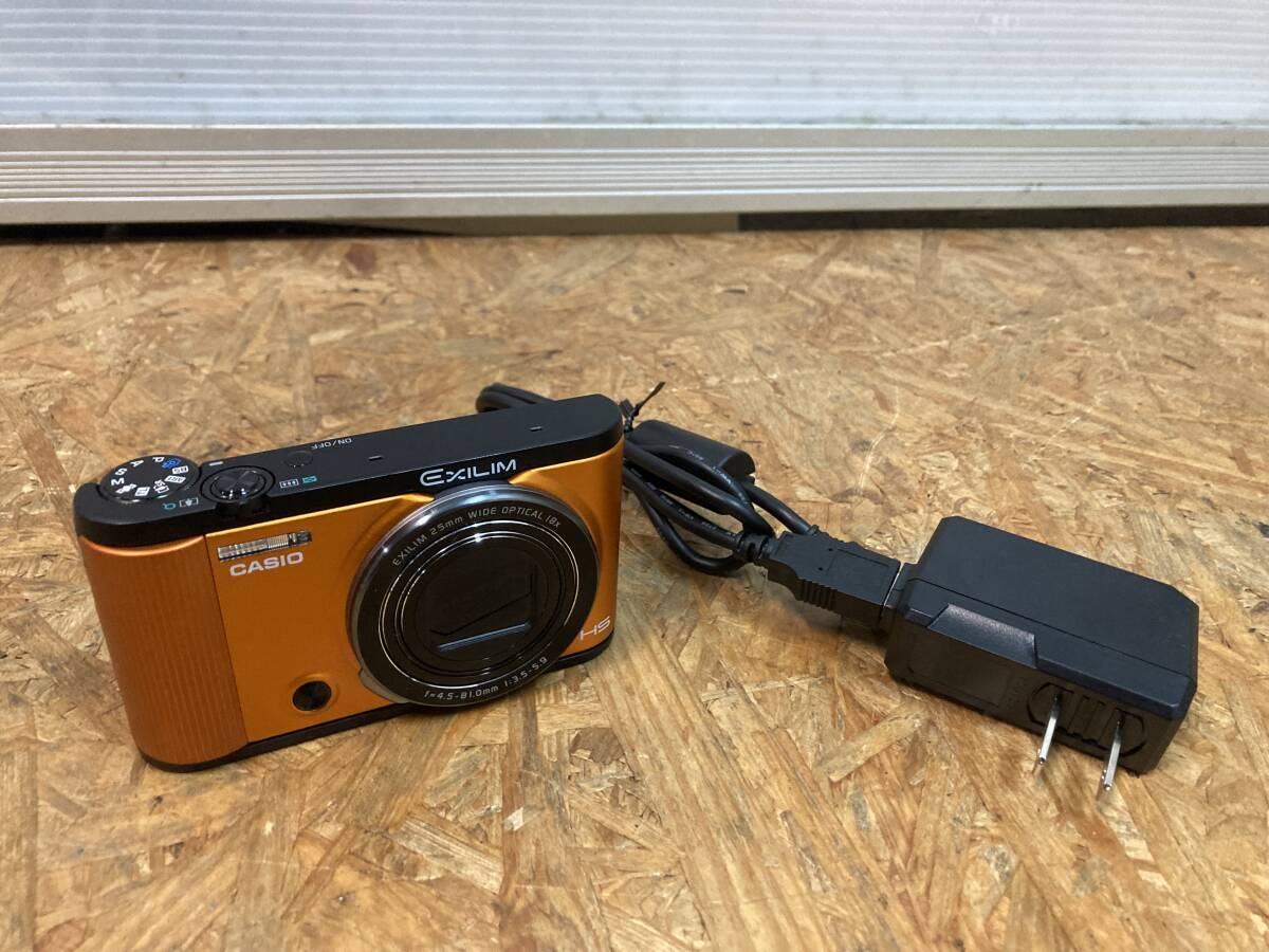 美品　CASIO EX-ZR1600　コンパクトデジタルカメラ ハイスピードエクシリム　オレンジ