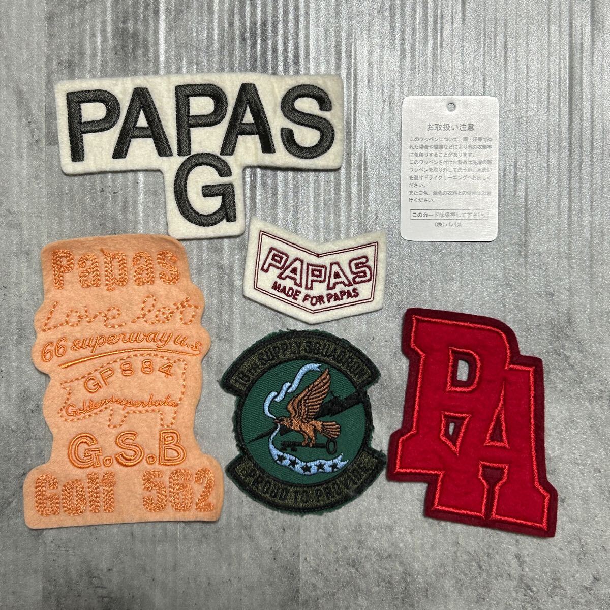 極美品☆ パパス PAPAS & SONS スタジャン【極上カシミヤ/ワッペン多数