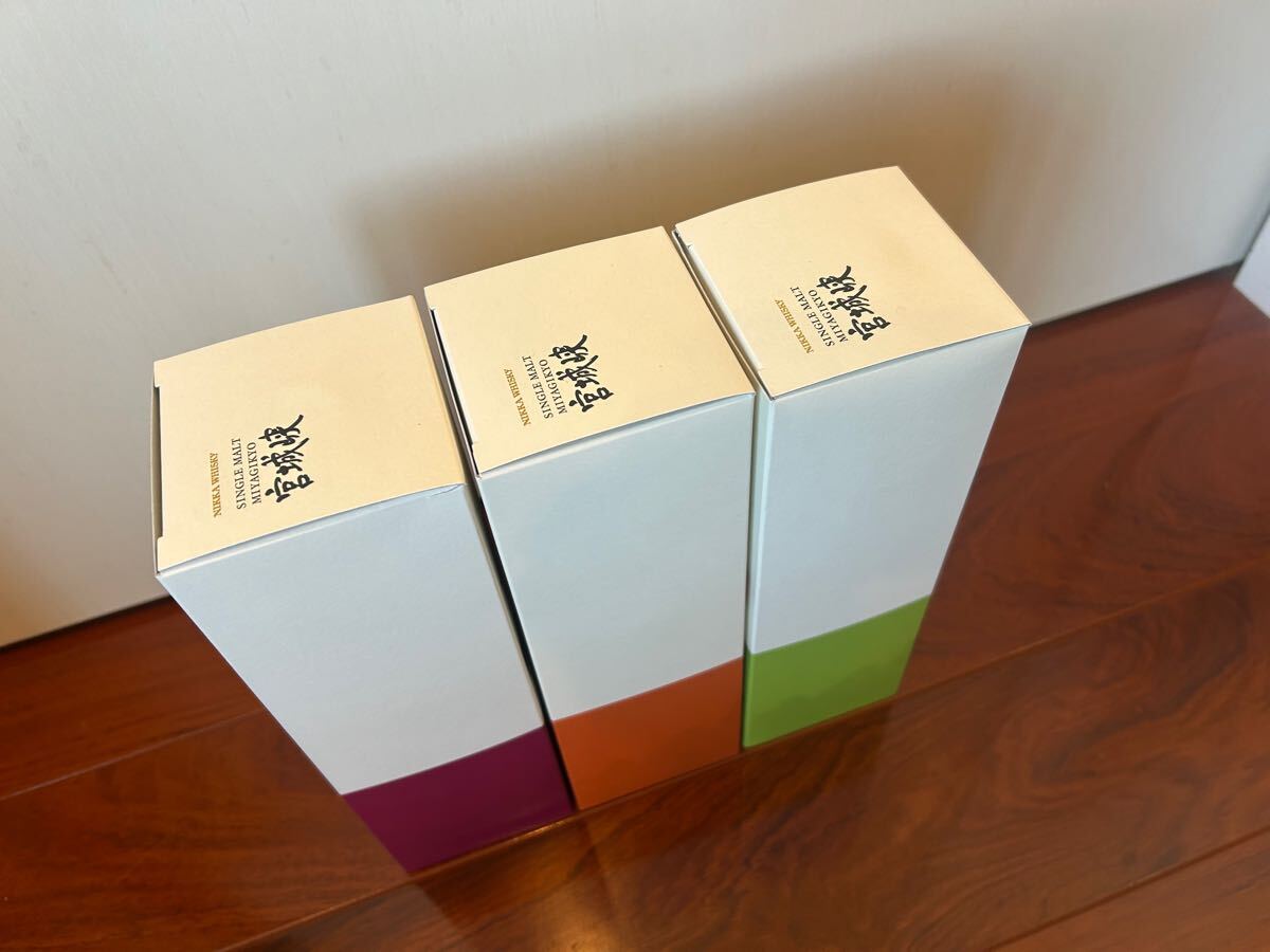 驚きの破格値，爆買い 3本セット　500ml ニッカ 宮城峡　蒸留所　限定品 ウイスキー モルティ&ソフト フルーティー&リッチ シェリー&スイート　余市　竹鶴　仙台