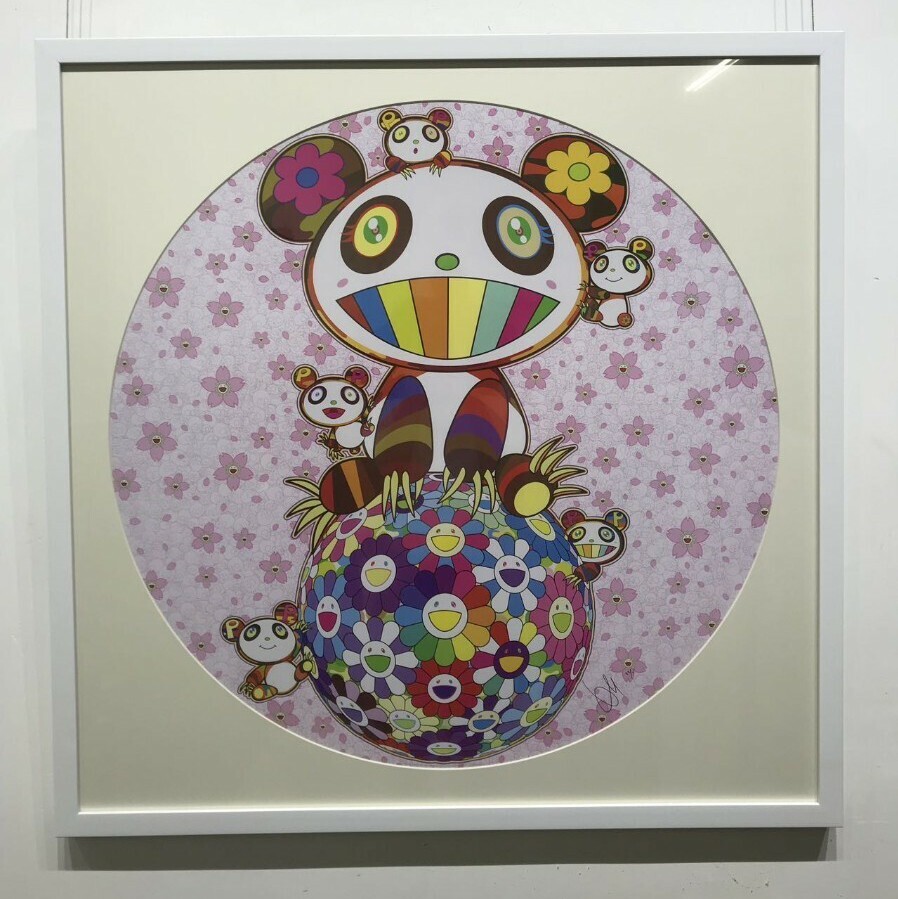 美品 サクラとパンダ 村上隆 Tonari no Zinagro ポスター ED300