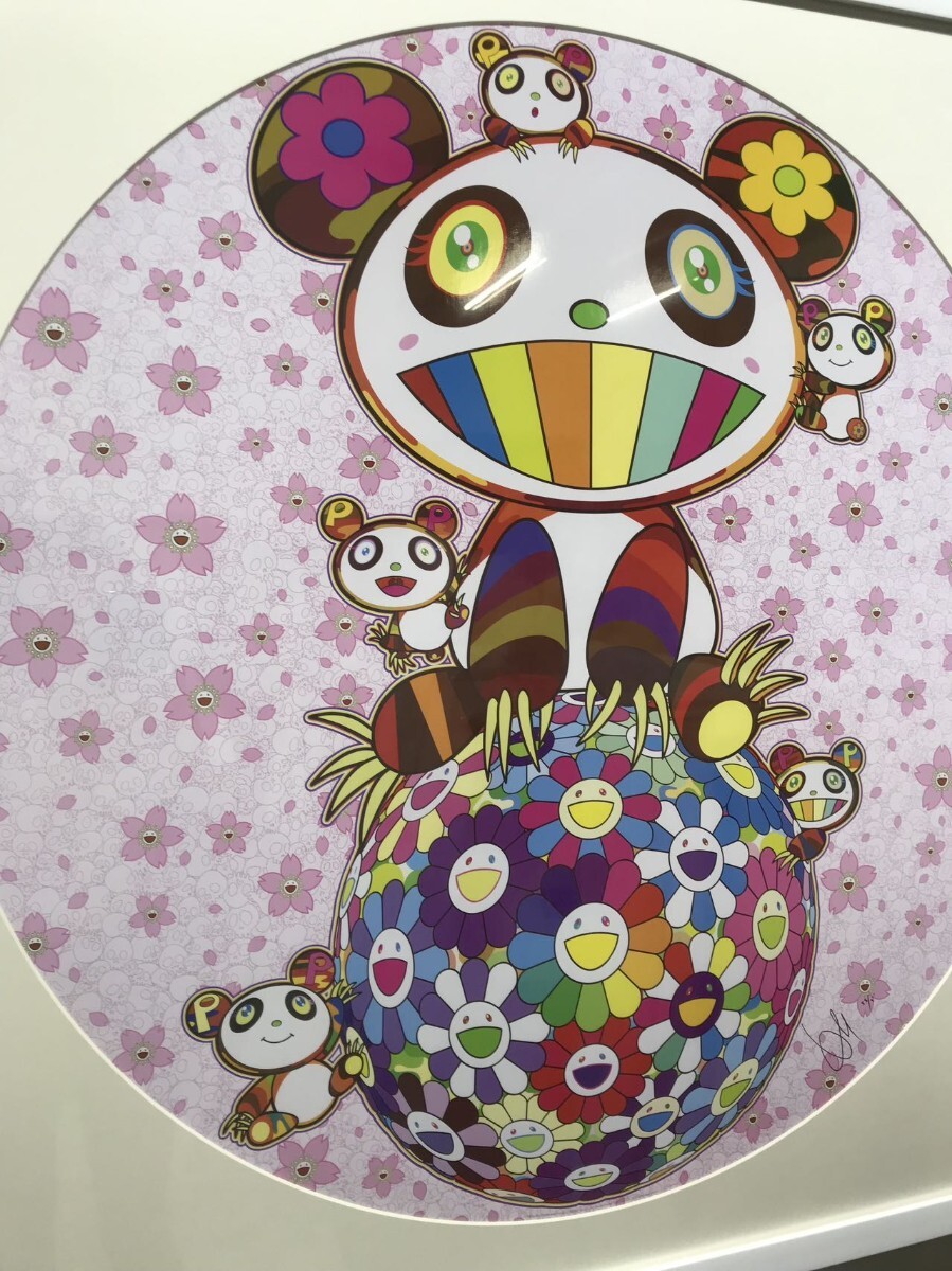 美品 サクラとパンダ 村上隆 Tonari no Zinagro ポスター ED300