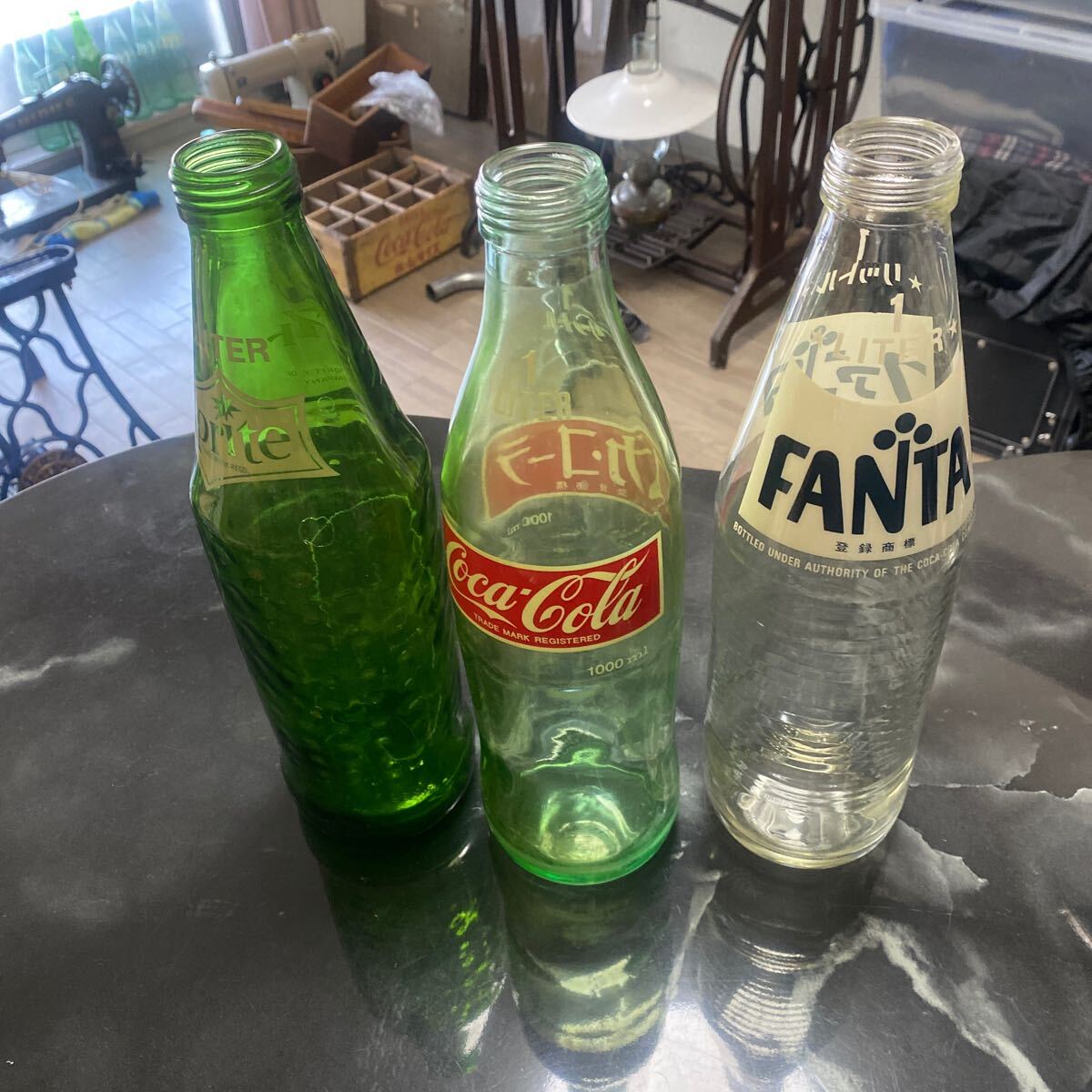 コカコーラ スプライト ファンタ 1L 瓶 ビン 昭和レトロ(コカ・コーラ