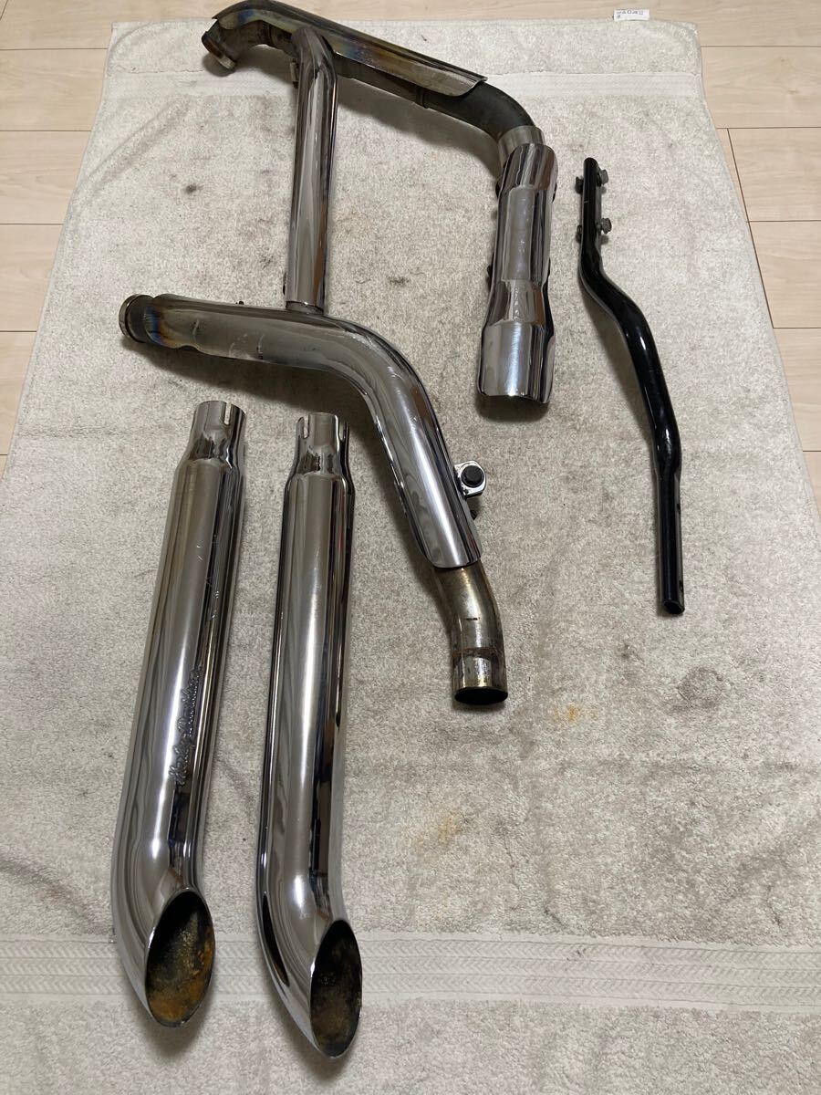 赤字超特価，得価 ハーレー EVO FXR 純正 OP スクリーミンイーグル ターンアウト フルエキ マフラー FXRS-SP FXRP FXRS FXRD FXLR FXR2 1340 ステー付(ハーレーダビッドソン用)｜売買されたオークション情報、yahooの商品情 ハーレーダビッドソン用