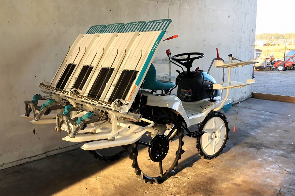 【三重県津市】使用少なめ・清掃・整備済み クボタ 田植機 JC4 状態良好 4条植え リコイル クランク 無段変速 軽トラ_6