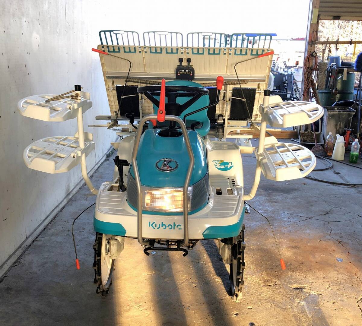 【三重県津市】使用少なめ・清掃・整備済み クボタ 田植機 JC4 状態良好 4条植え リコイル クランク 無段変速 軽トラ_7