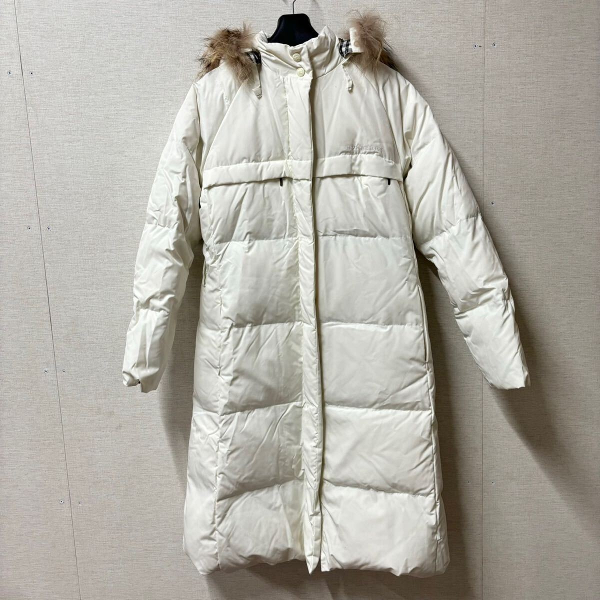 BURBERRY バーバリー ダウンコート ホワイト 160A ダウン フェザー 