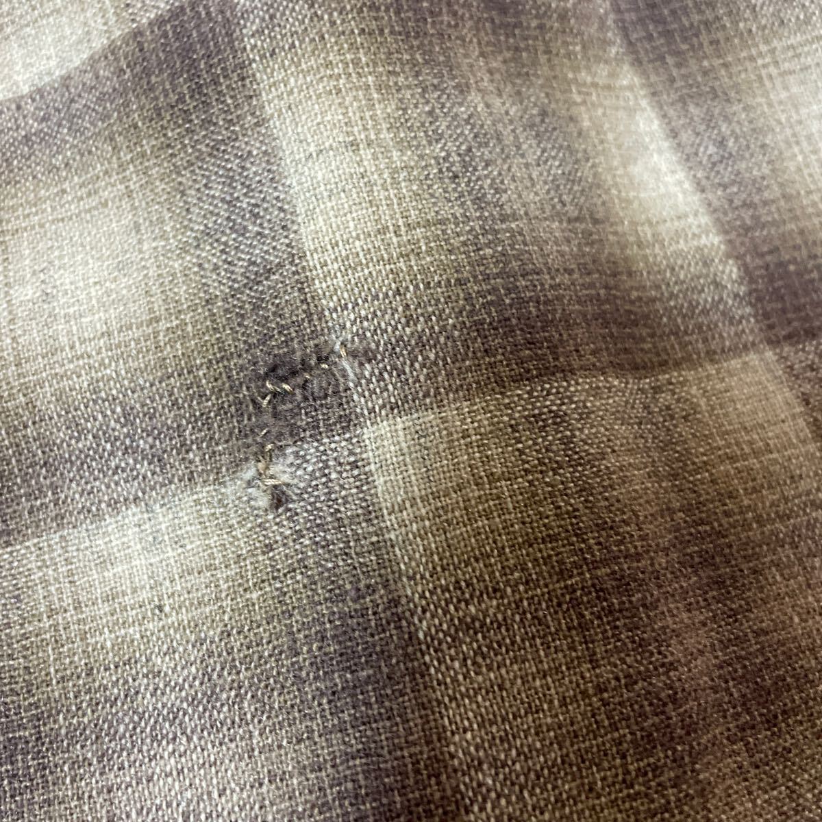 ブラウン ベージュ pendleton ウール ボードシャツ チェック USA製 ビンテージ オンブレ ペンドルトン 50s 60s