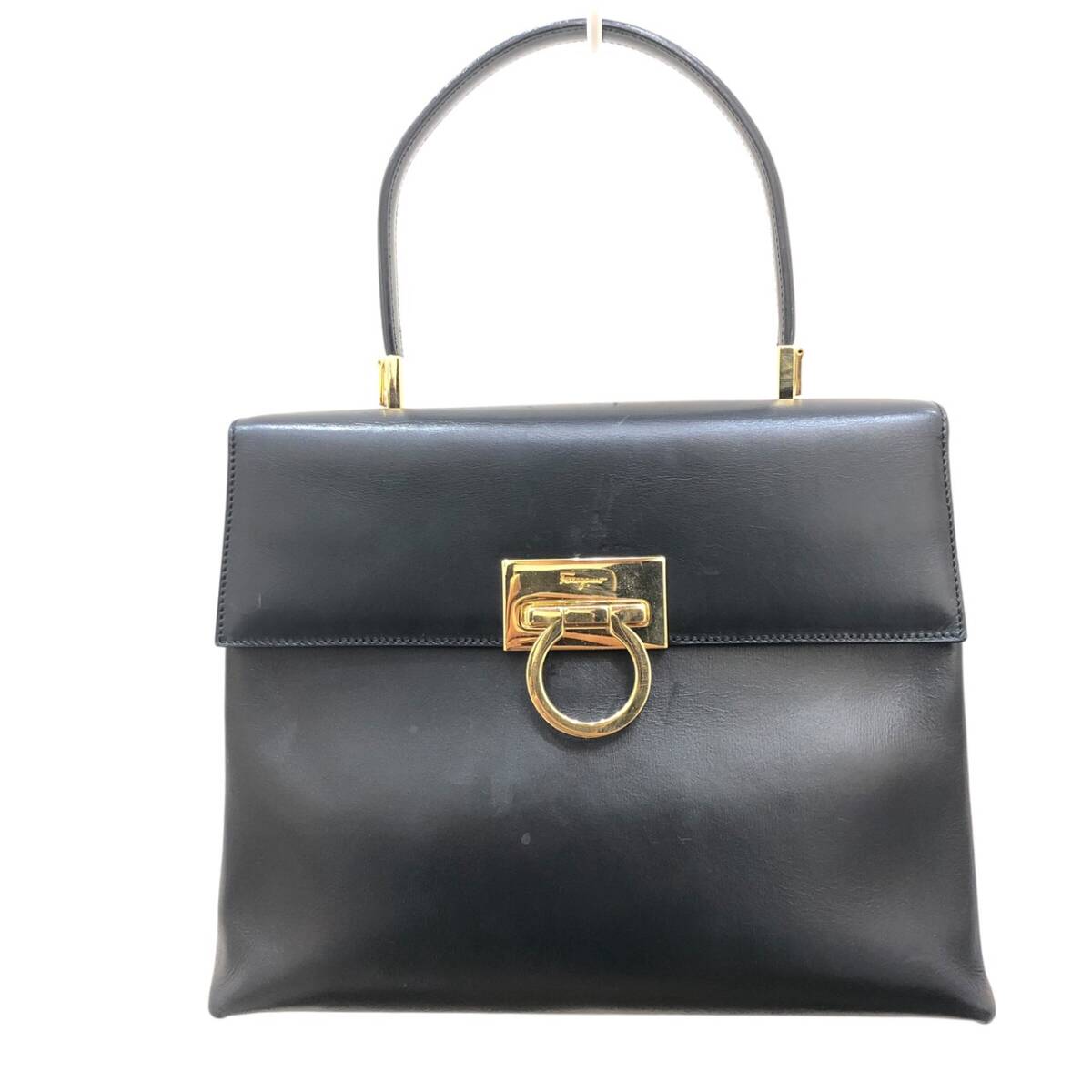 Salvatore Ferragamo フェラガモ ガンチーニ レザー ハンドバッグ BA21 