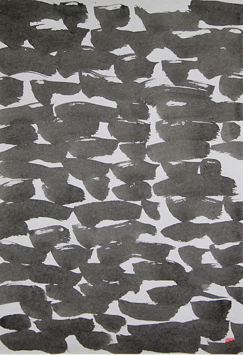 □山口長男□ 【作品】 水墨画 10号 印章有り 真作保証有り(山水、風月