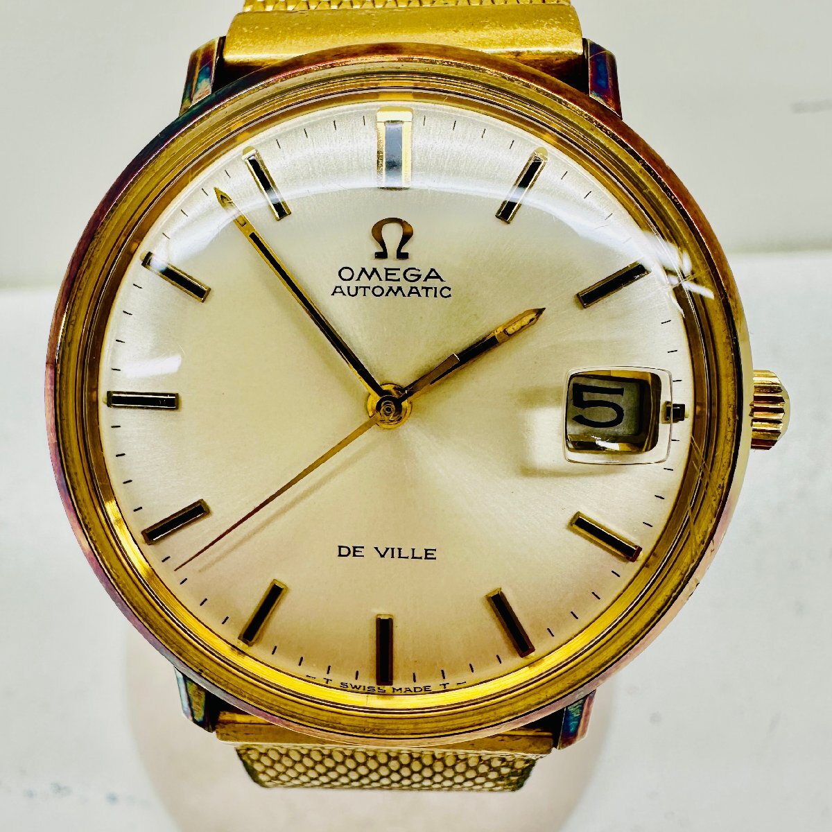オメガ デビル OMEGA デヴィル De Ville ゴールド スクエア 腕時計 