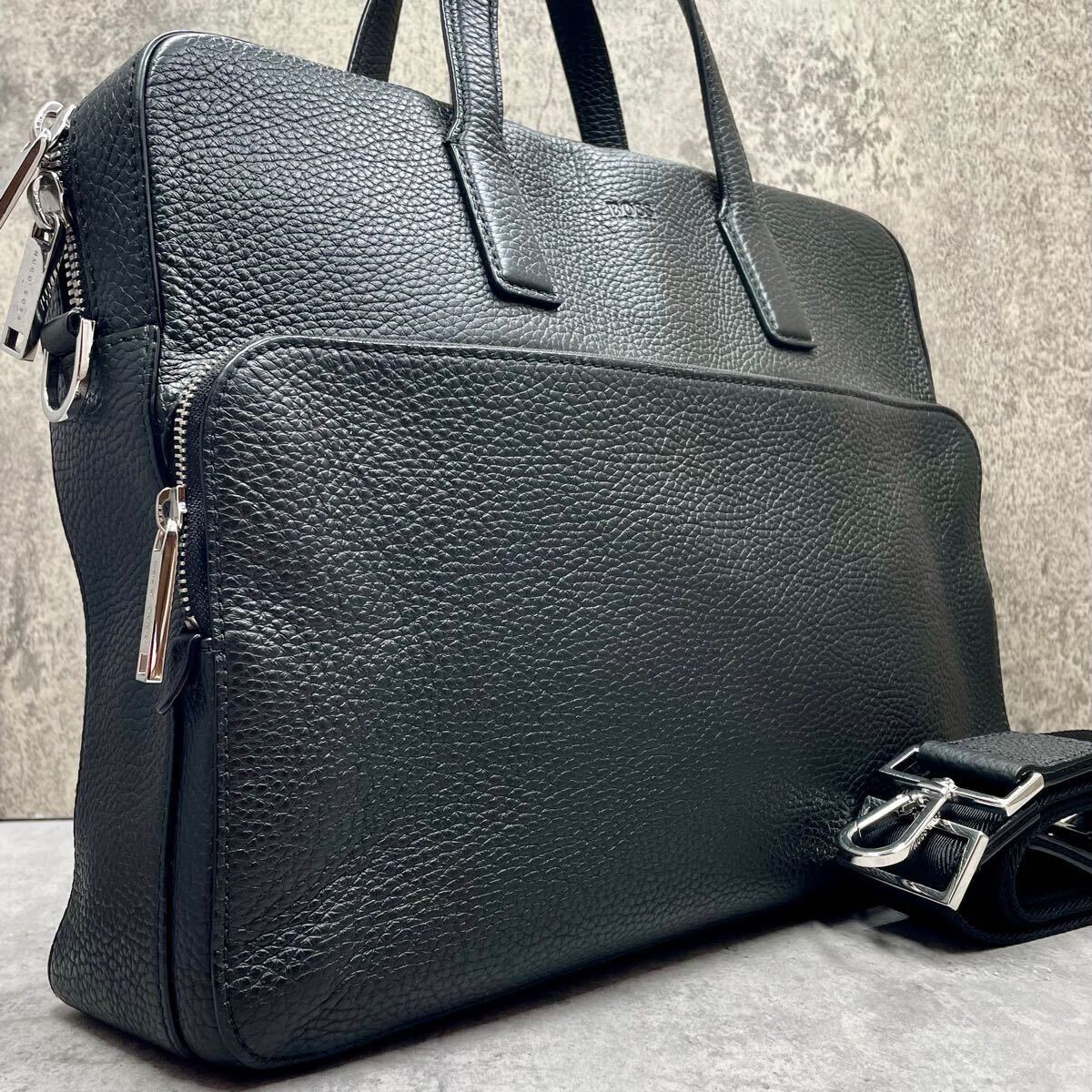HUGO BOSS ヒューゴボス 2way A4 PC ビジネスバッグ ブリーフケース 