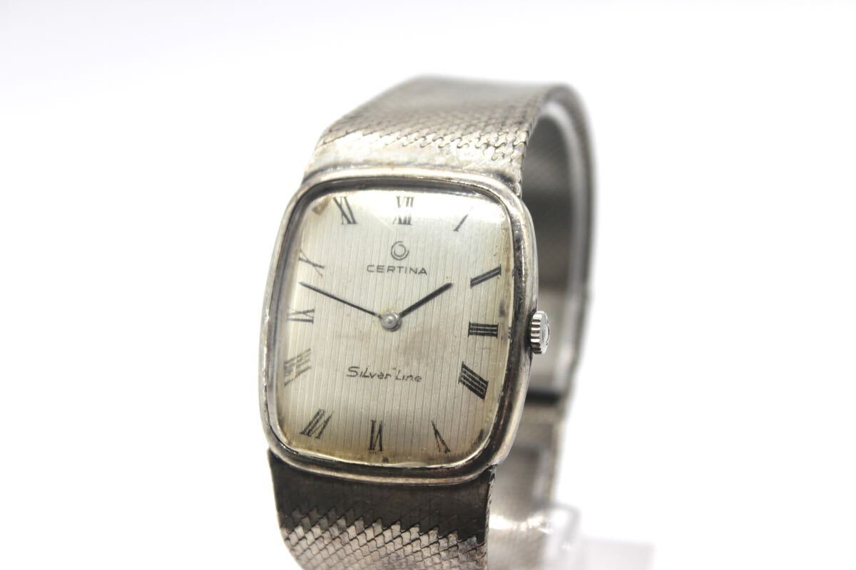 CERTINA 手巻き 0 サーチナ Silver 腕時計 Line シルバーライン 3KD 