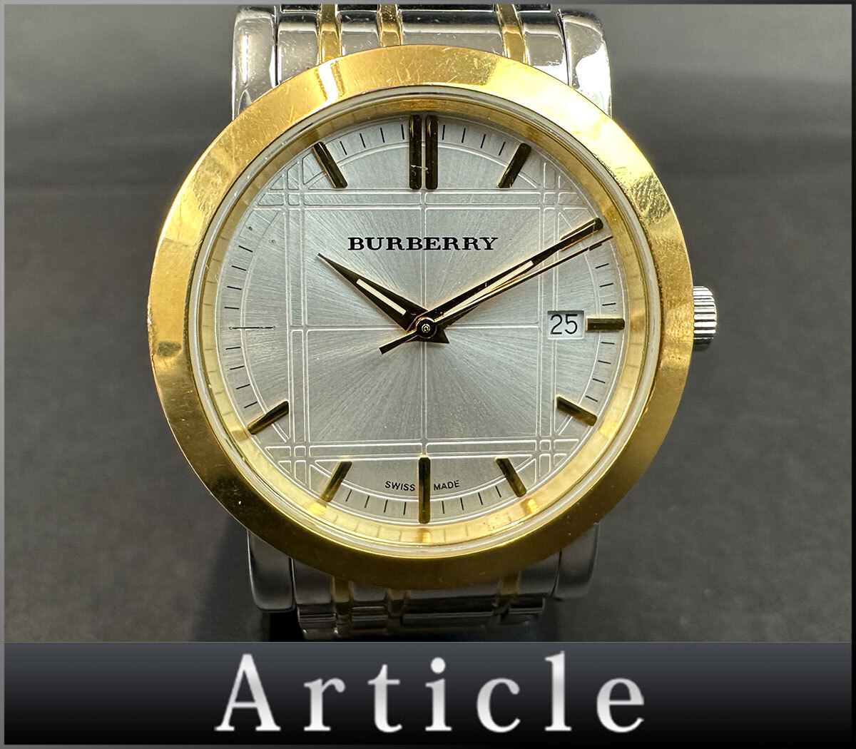 200510□動作確認済 BURBERRY バーバリー ヘリテージ 腕時計 クォーツ