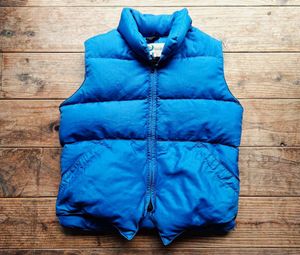 送料無料♪USA製CRESCENT DOWN WORKS グースダウンベスト size 8 キッズ 青 クレセントダ