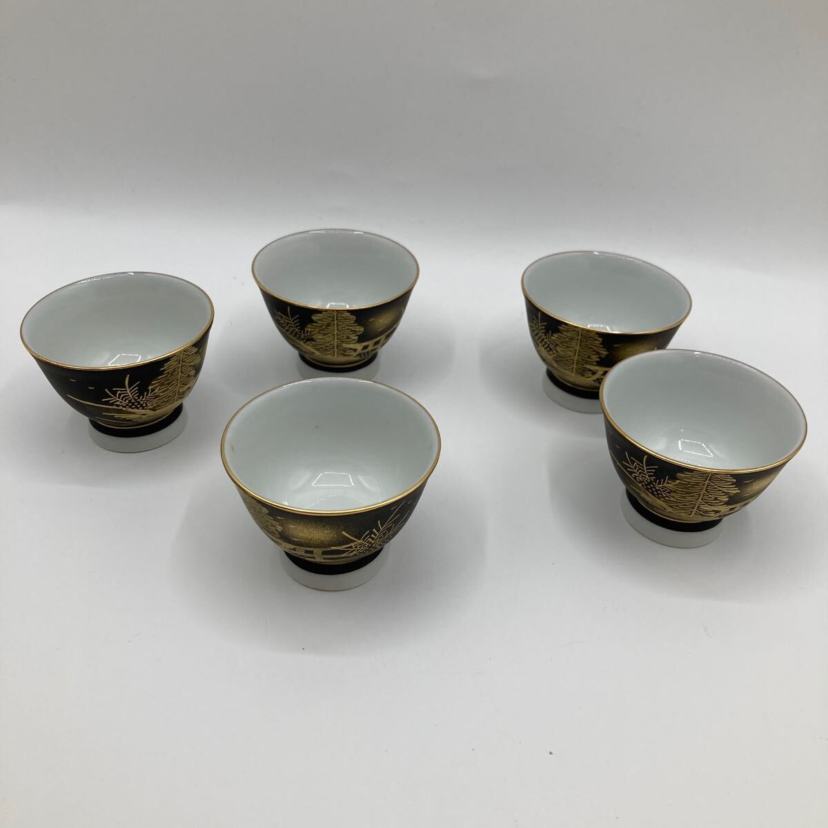 九谷焼 急須 湯呑 金彩 茶器セット - 庄三 湯冷まし 煎茶道具 茶器 