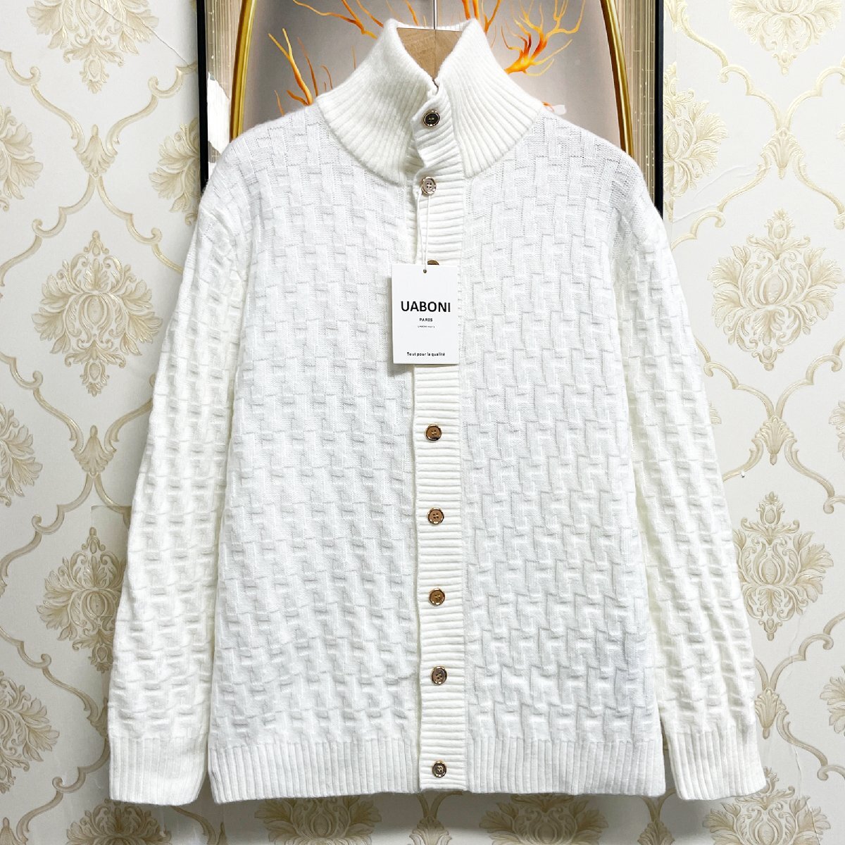 WYM LIDNM HEAVY WEIGHT DRIVERS KNIT チャコール Sサイズ ウィム バイ 