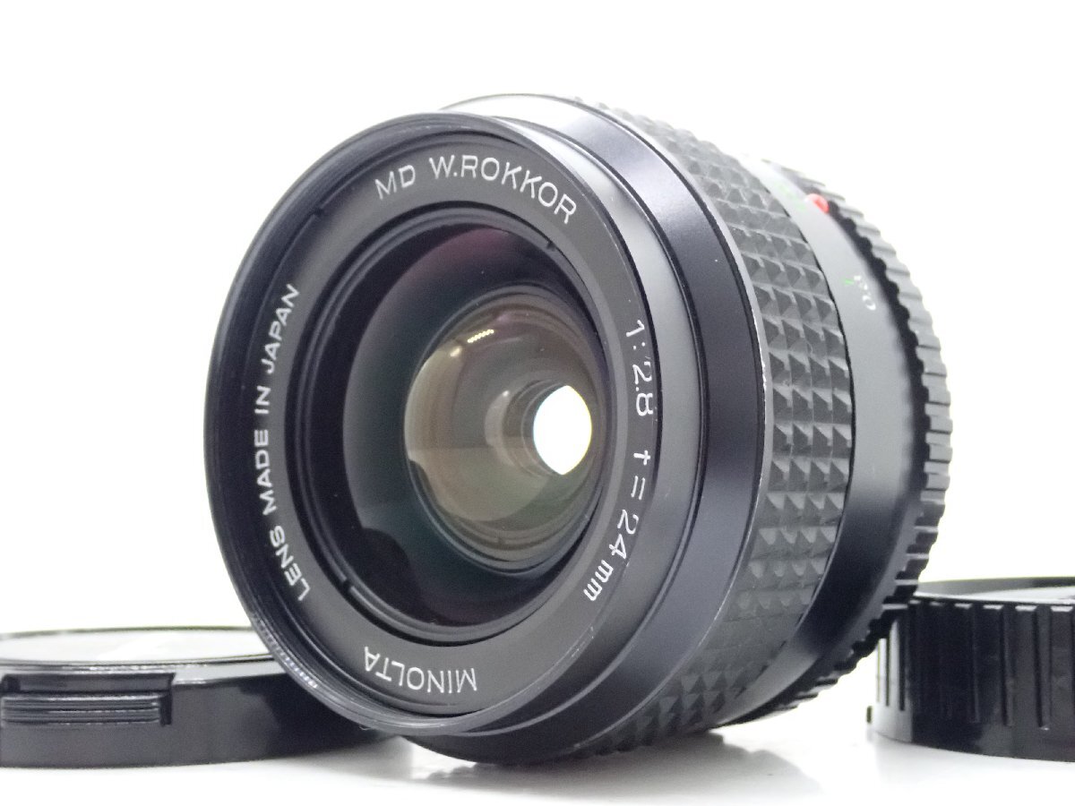 良品 MINOLTA MD W.ROKKOR 24mm f2.8 広角 単焦点 マニュアル オールド