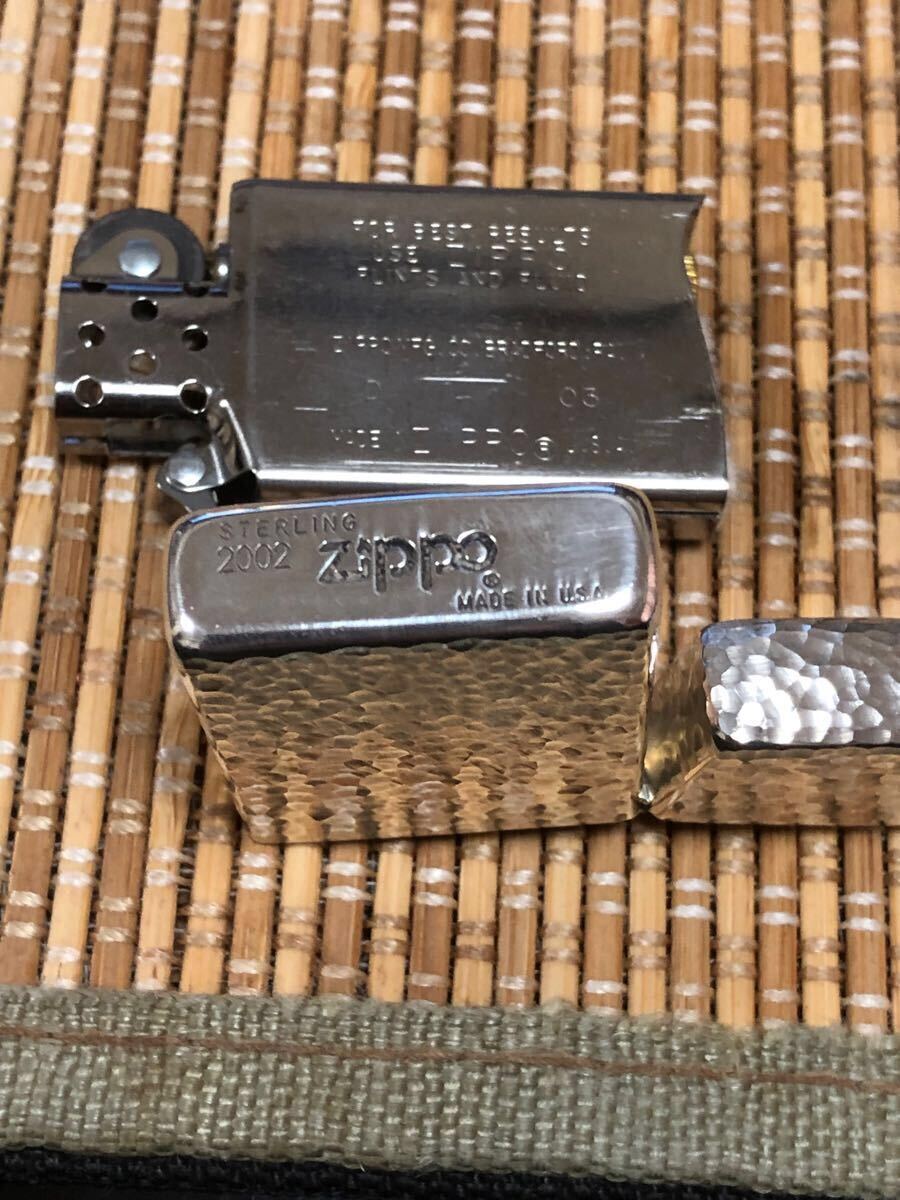 ZIPPO スリムジッポー STERLING SILVER スターリングシルバー ハンマー 