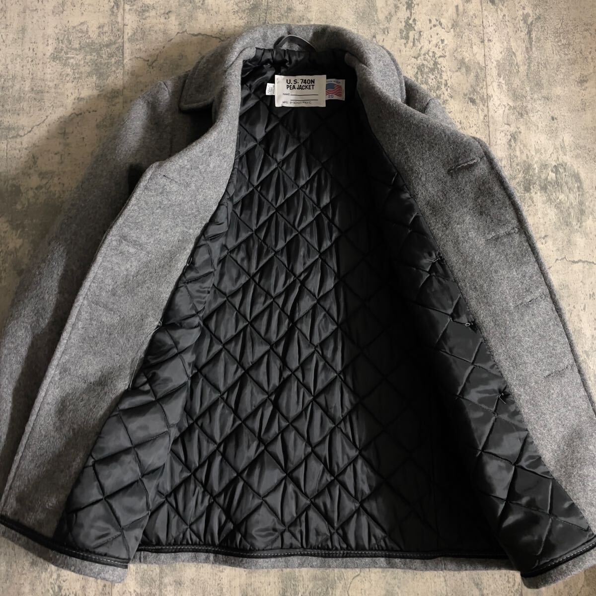 極美品 Schott ショット USA製 アンカーボタン キルティング メルトン