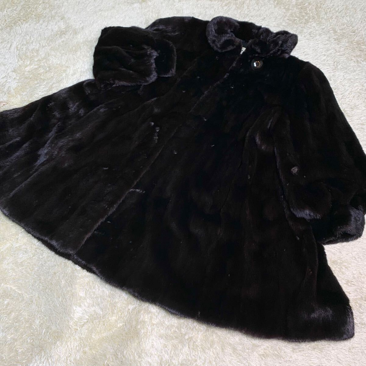 裾周り250 グラマミンク ロング丈 着丈92 コート MINK リアルファー 本 