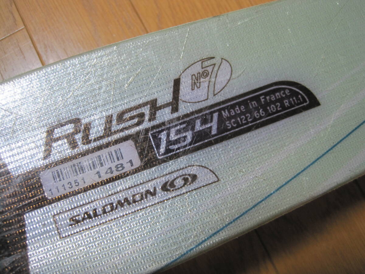 ☆SALOMON/サロモン・カービングスキー/RUSH No7・154cm/サイドカット