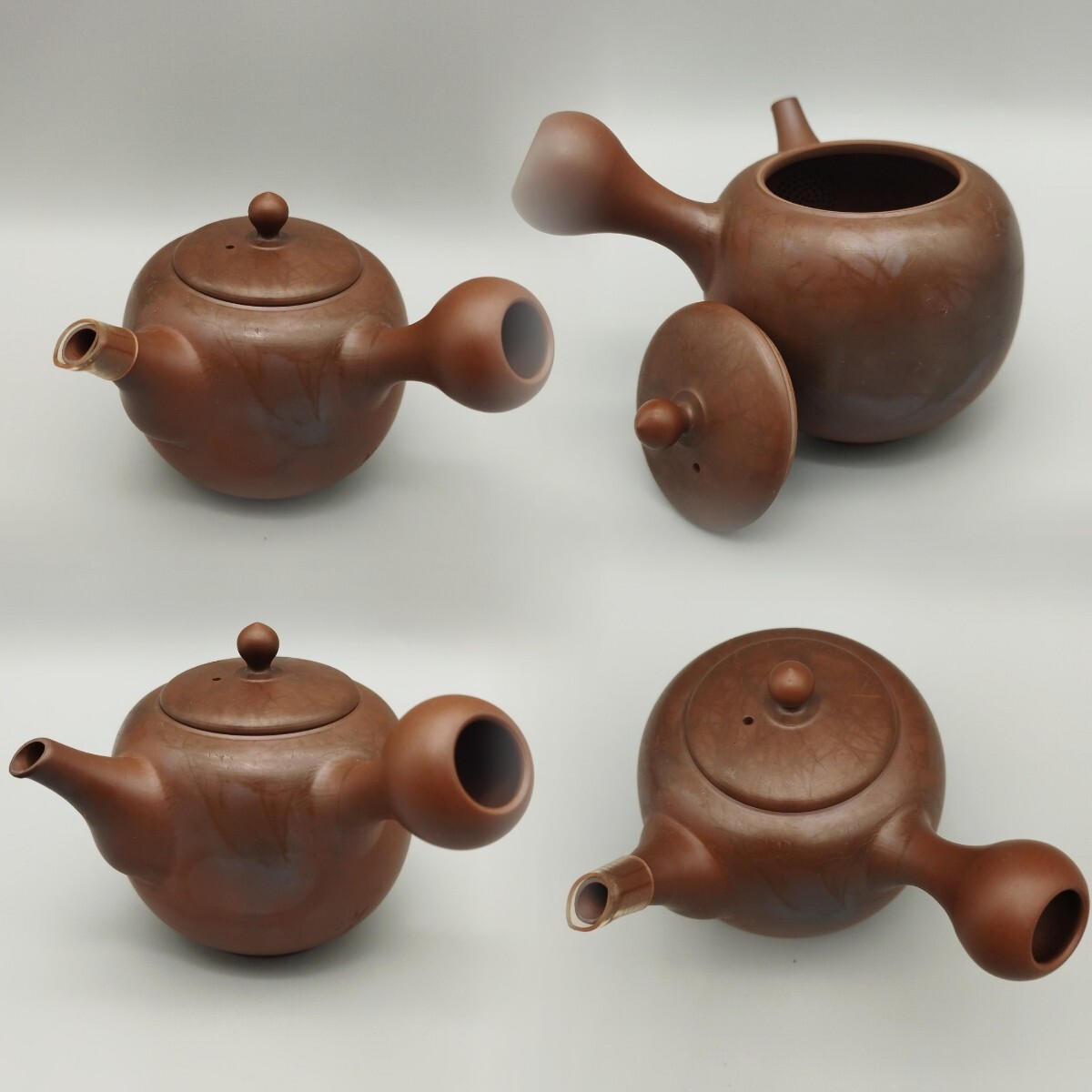 TKS−472 常滑焼 煎茶道具 名工 小西洋平作 藻紋 急須 茶注 朱泥 茶器