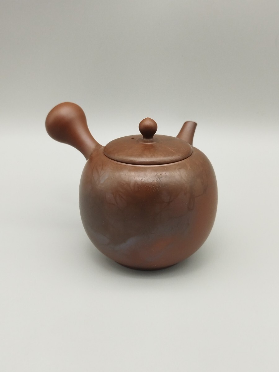 TKS−472 常滑焼 煎茶道具 名工 小西洋平作 藻紋 急須 茶注 朱泥 茶器