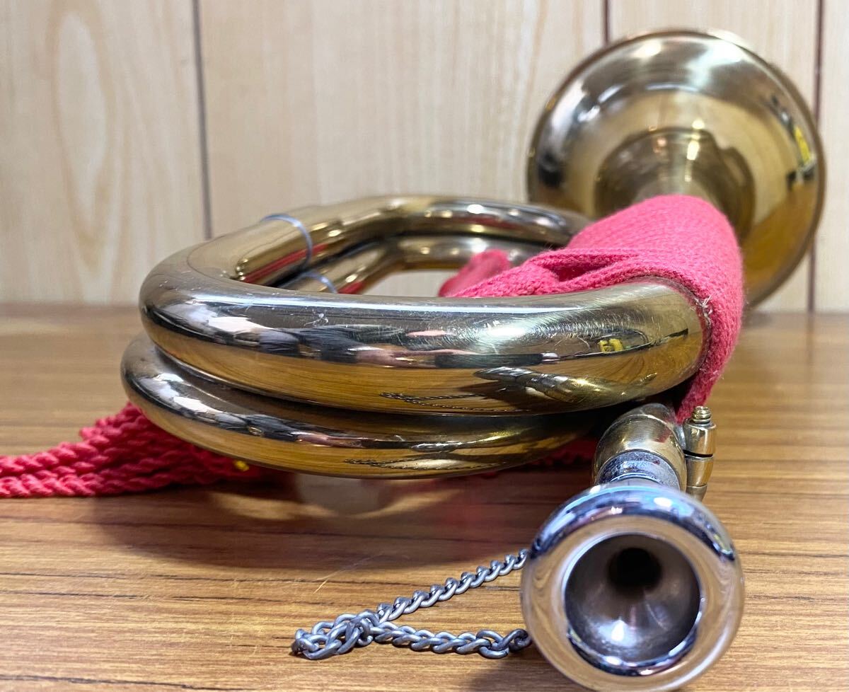 MAXTONE 信号ラッパ 3つ巻 ゴールド仕上げ 中古 (その他の金管楽器