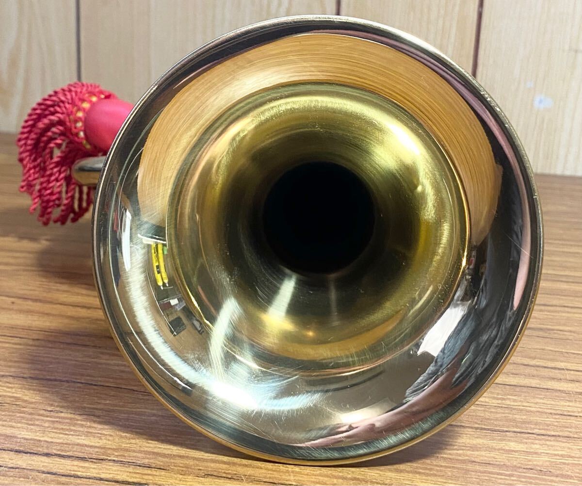 MAXTONE 信号ラッパ 3つ巻 ゴールド仕上げ 中古 (その他の金管楽器
