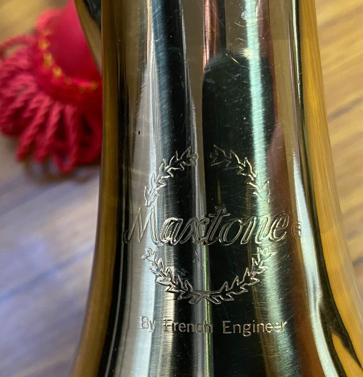 MAXTONE 信号ラッパ 3つ巻 ゴールド仕上げ 中古 (その他の金管楽器