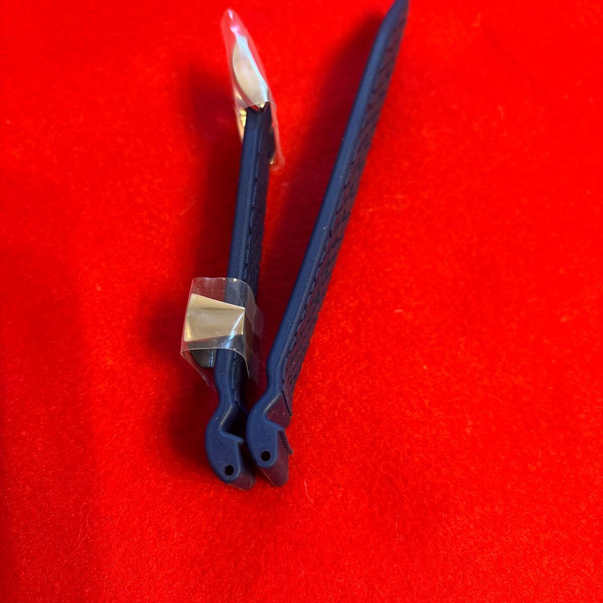 SEIKOガランテ純正ブルーシリコンラバーベルトバックル遊環セット　新品 _4