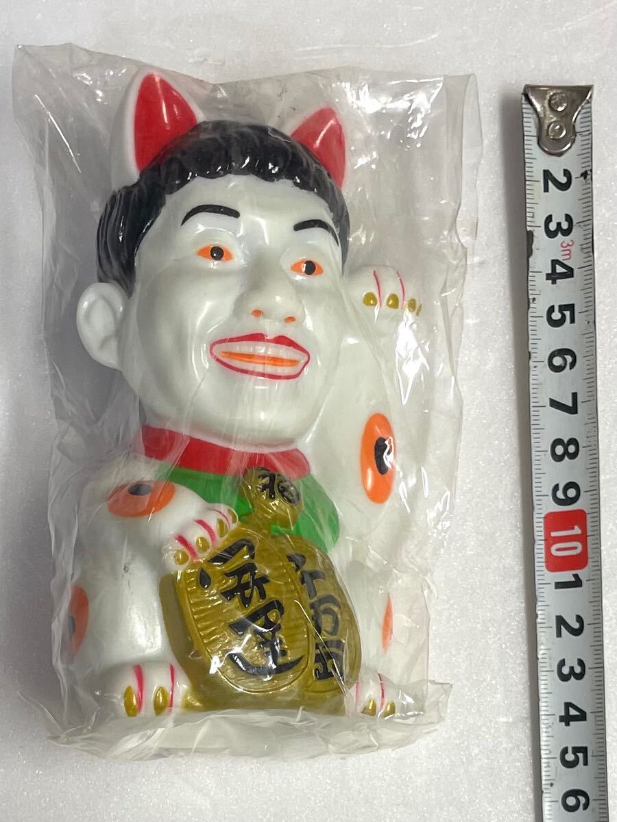 天才・たけしの元気が出るテレビ たけし猫招き ソフビ 貯金箱 検