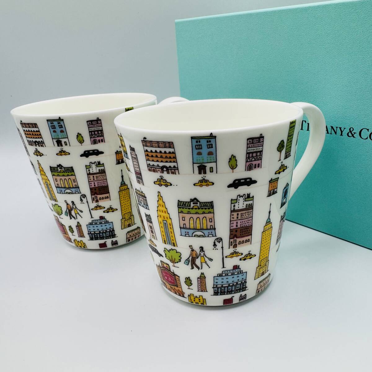 Tiffany & Co. 花柄マグカップ 2個セット 未使用 TIFFANY＆Co 