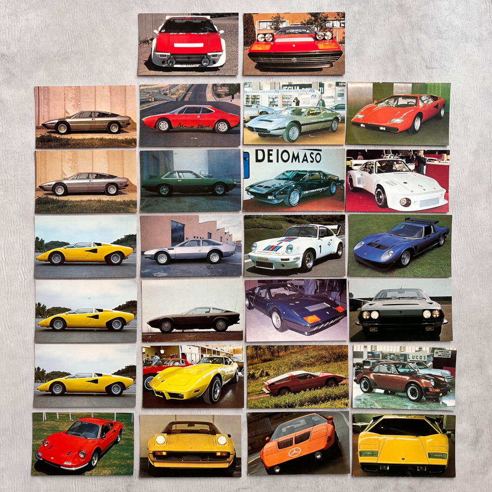 26枚セット 伊藤ハムスーパーカーカード 1970年代 ポルシェ/フェラーリ 