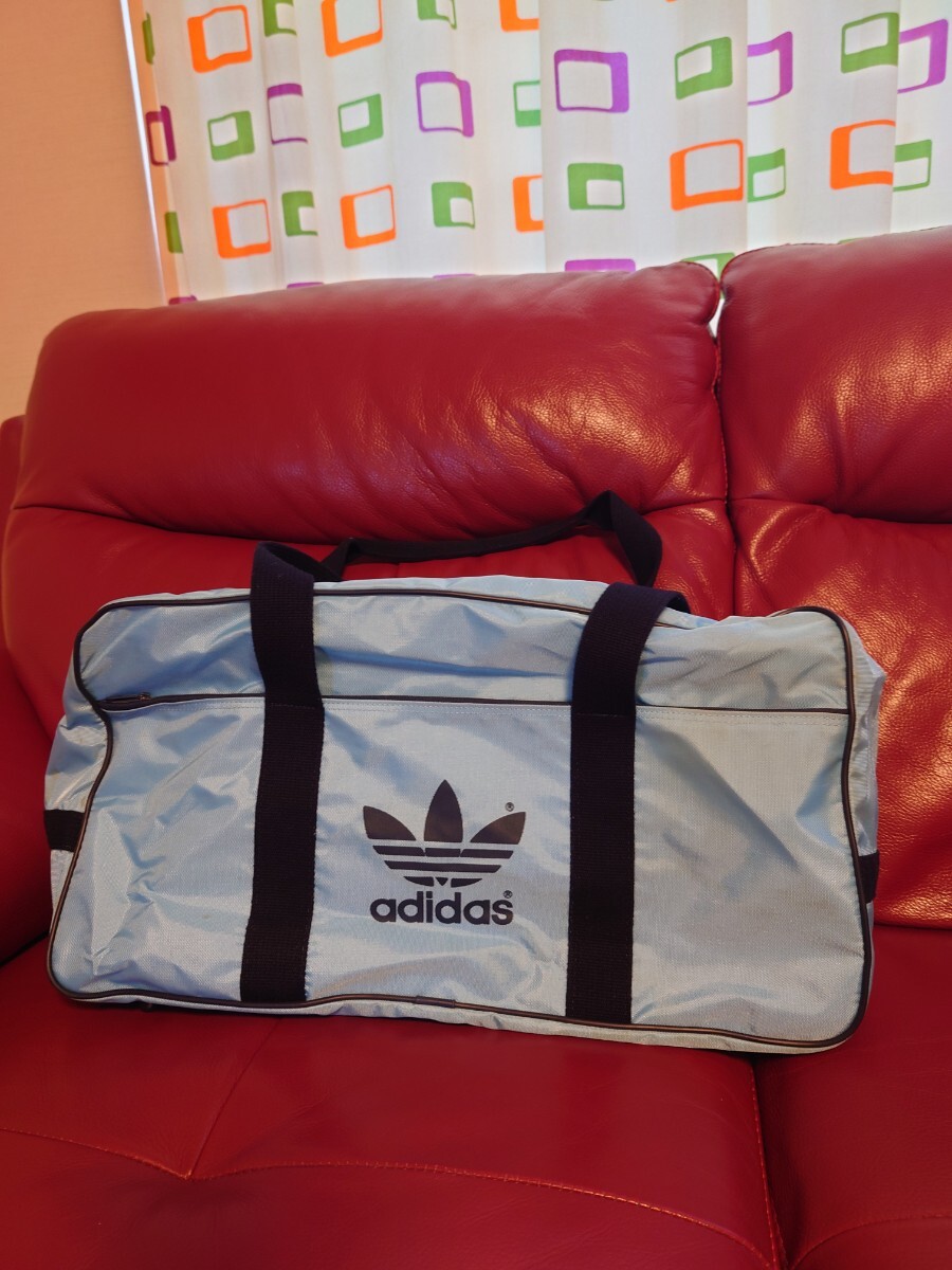ビンテージ 赤 Adidas ボストンバッグ ブラックadidasジャージ再構築