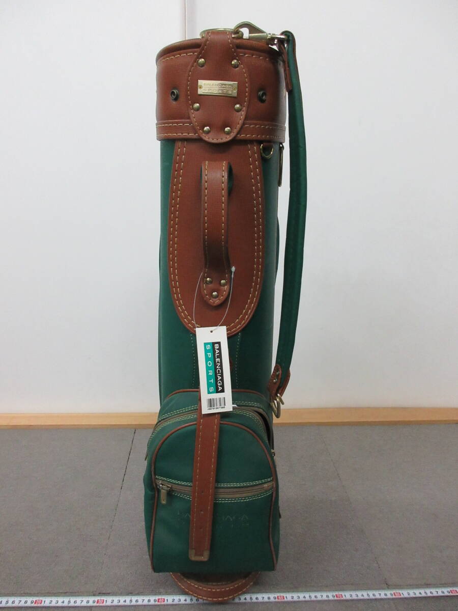 K309【2-2】★ ゴルフショップ在庫品 ゴルフバッグ キャディバッグ BALENCIAGA バレンシアガ 8.0型 PVC 緑 未使用長期保管品_2
