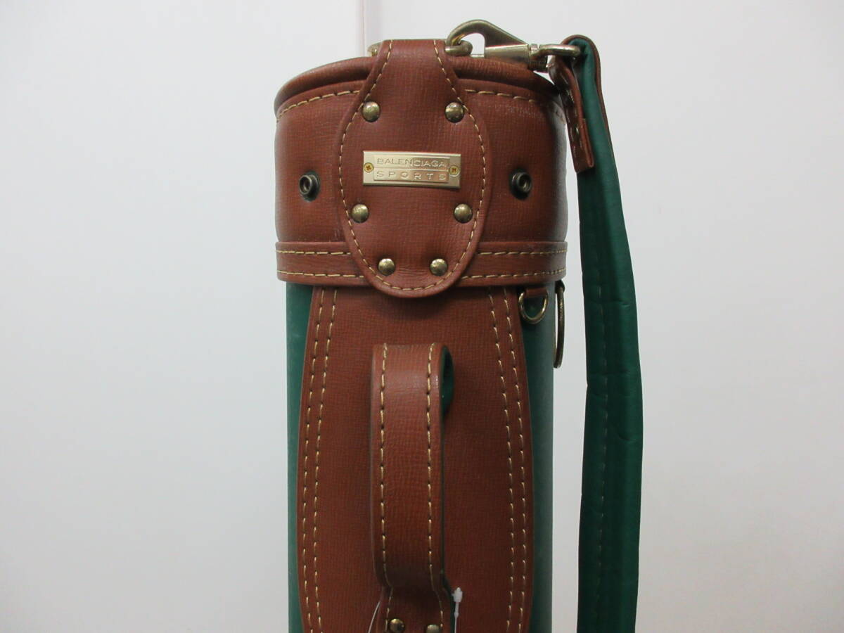 K309【2-2】★ ゴルフショップ在庫品 ゴルフバッグ キャディバッグ BALENCIAGA バレンシアガ 8.0型 PVC 緑 未使用長期保管品_3