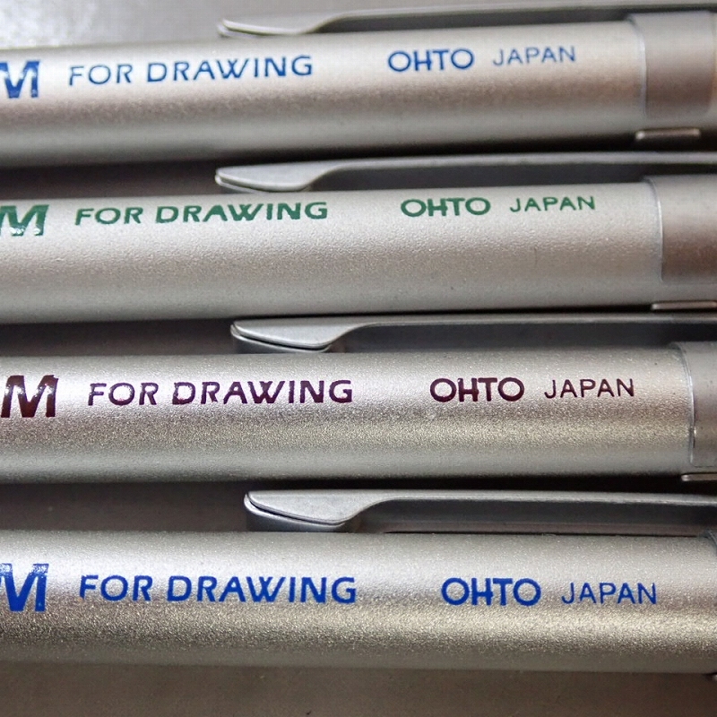 ■FK-10895 OHOT 製図用　シャープペンシル4本まとめ　SP-509M 504M 507M　20250130 シャープペンシル シャーペン 製図用 アルミ軸製図用シャープ SHARPペンシル たのめーるアストラム(ぺんてる)