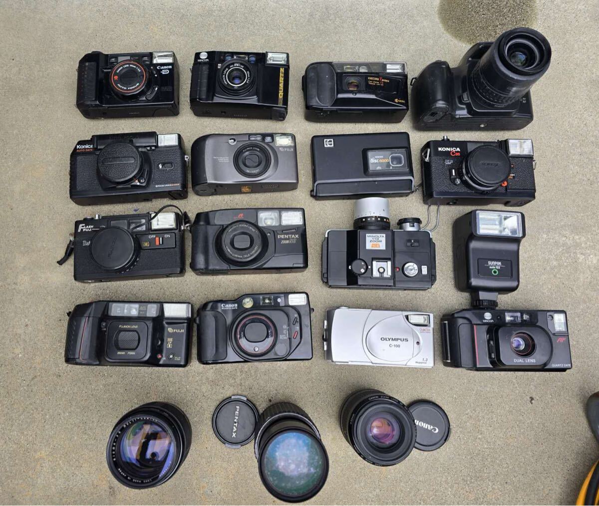 フィルムカメラ＋レンズなど 未確認 ジャンク品 19.点まとめ フィルム 