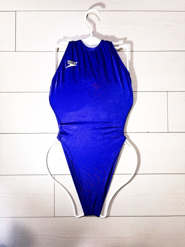 【超美品】speed/S2000/水球水着/青 12スピード女子競泳水着L☆S2000水球ウォーターポロ☆バックジップ