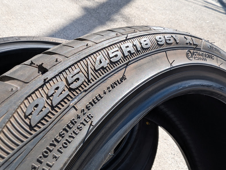 HP2000 ZEETEX vfm What Independent vfm公式オンラインショップ 【2024年製造】225/45R18 ZEETEX HP2000vfm 中古品4本セット（F）