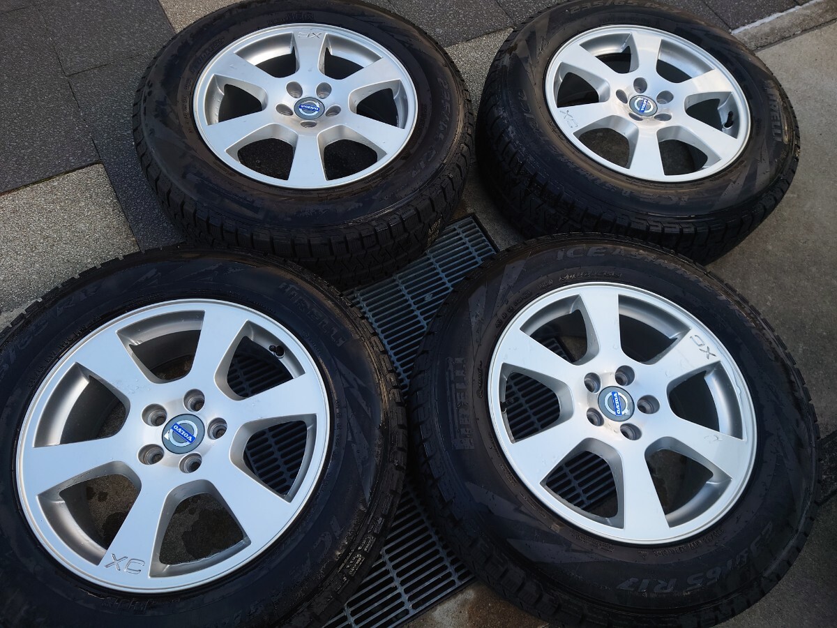 【2点 まとめ商品】 美品】スタッドレスタイヤ ボルボ純正ホイール4本セット 235/65R17 8分