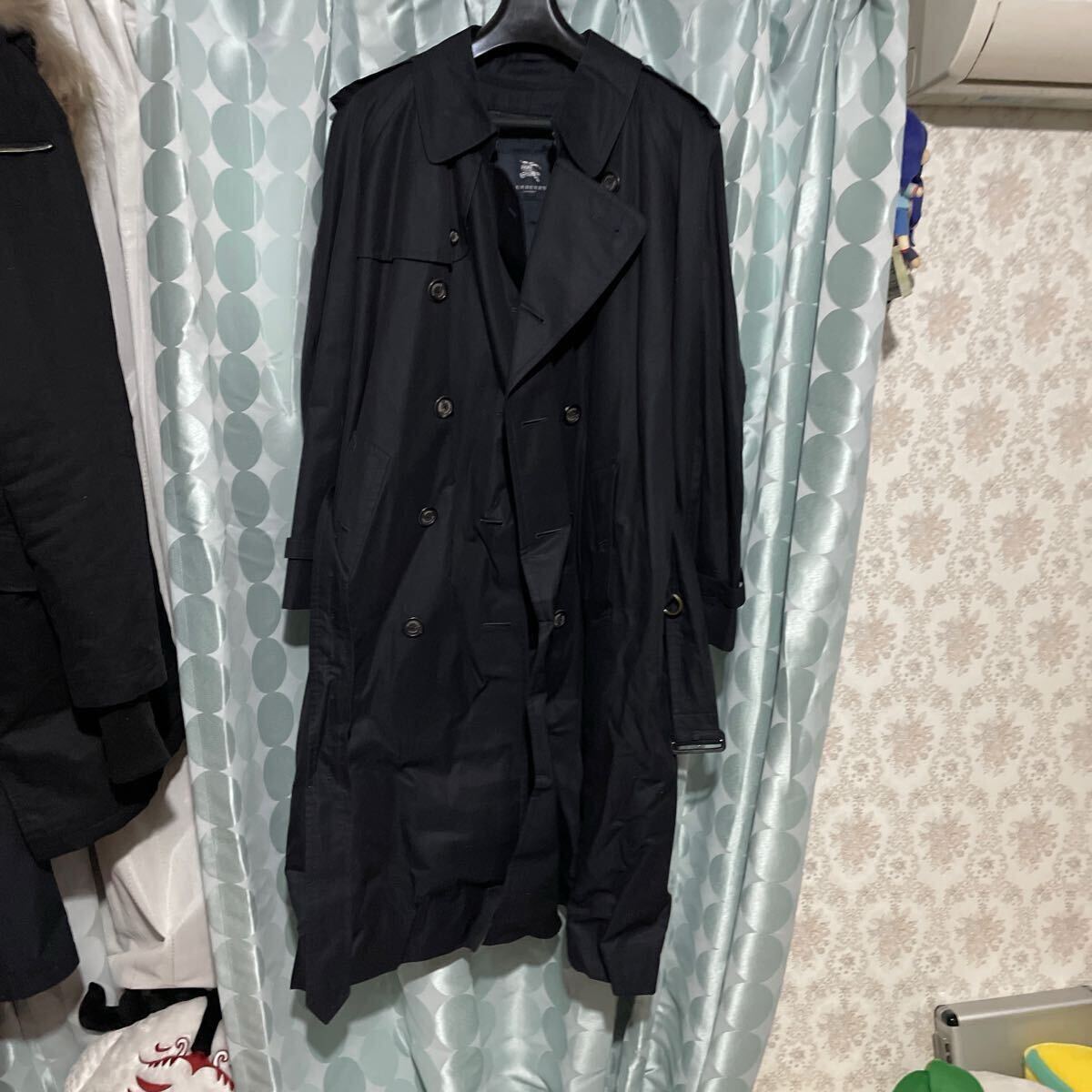 トレンチコート ロングコート Burberry バーバリー ネイビー