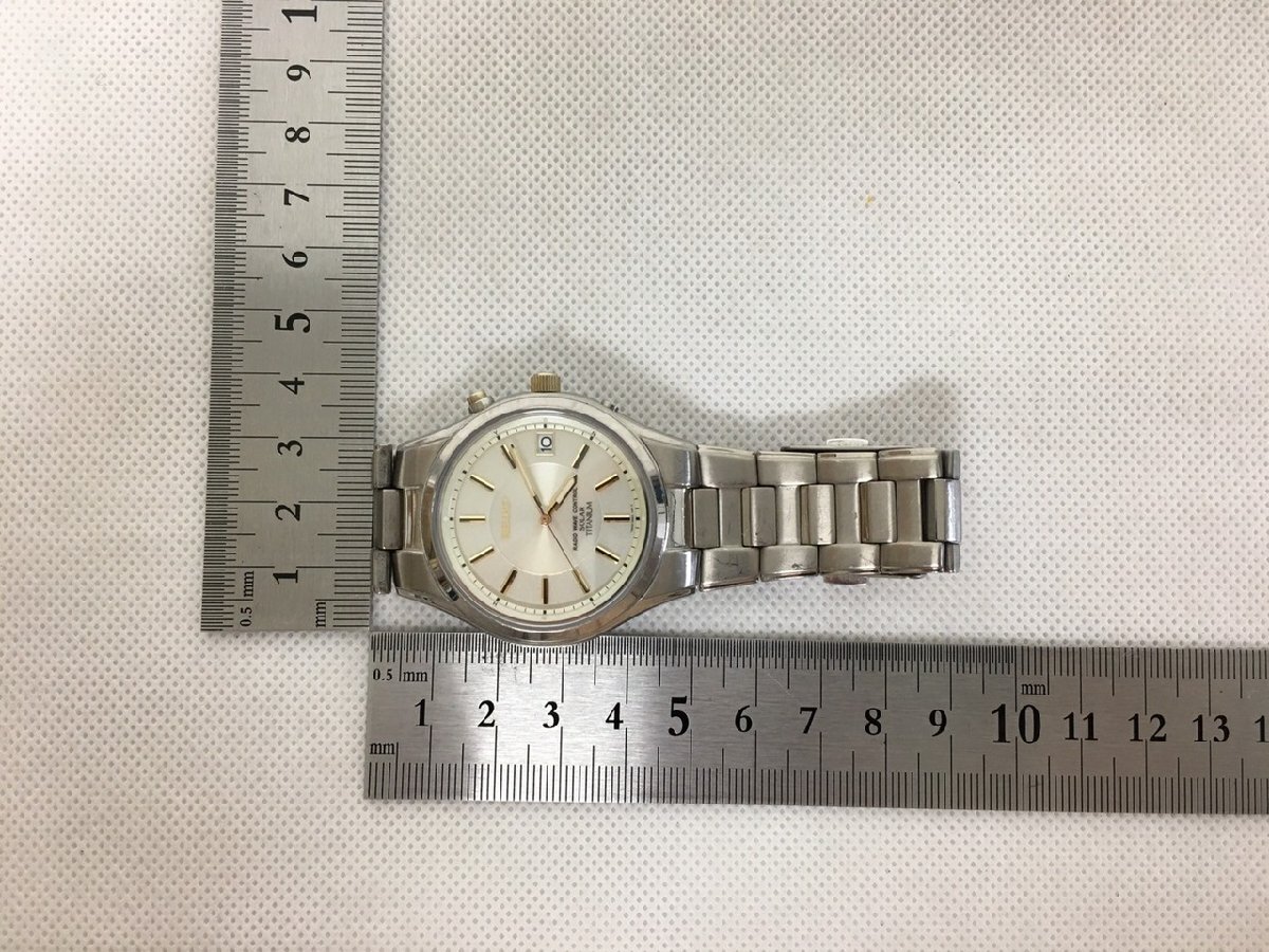 O-10826】SEIKO セイコ－ 電波ソーラー チタン 腕時計 7B42-0AN0 現状 