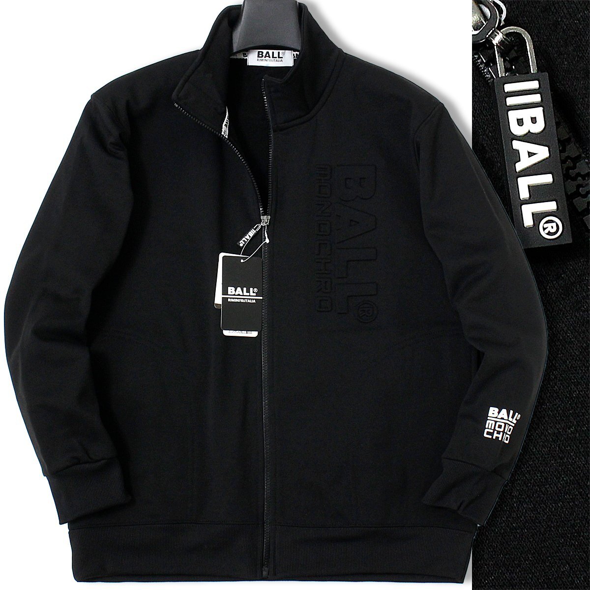 新品 秋冬 BALL ボール 裏起毛 スウェット ジップアップ ジャケット L 