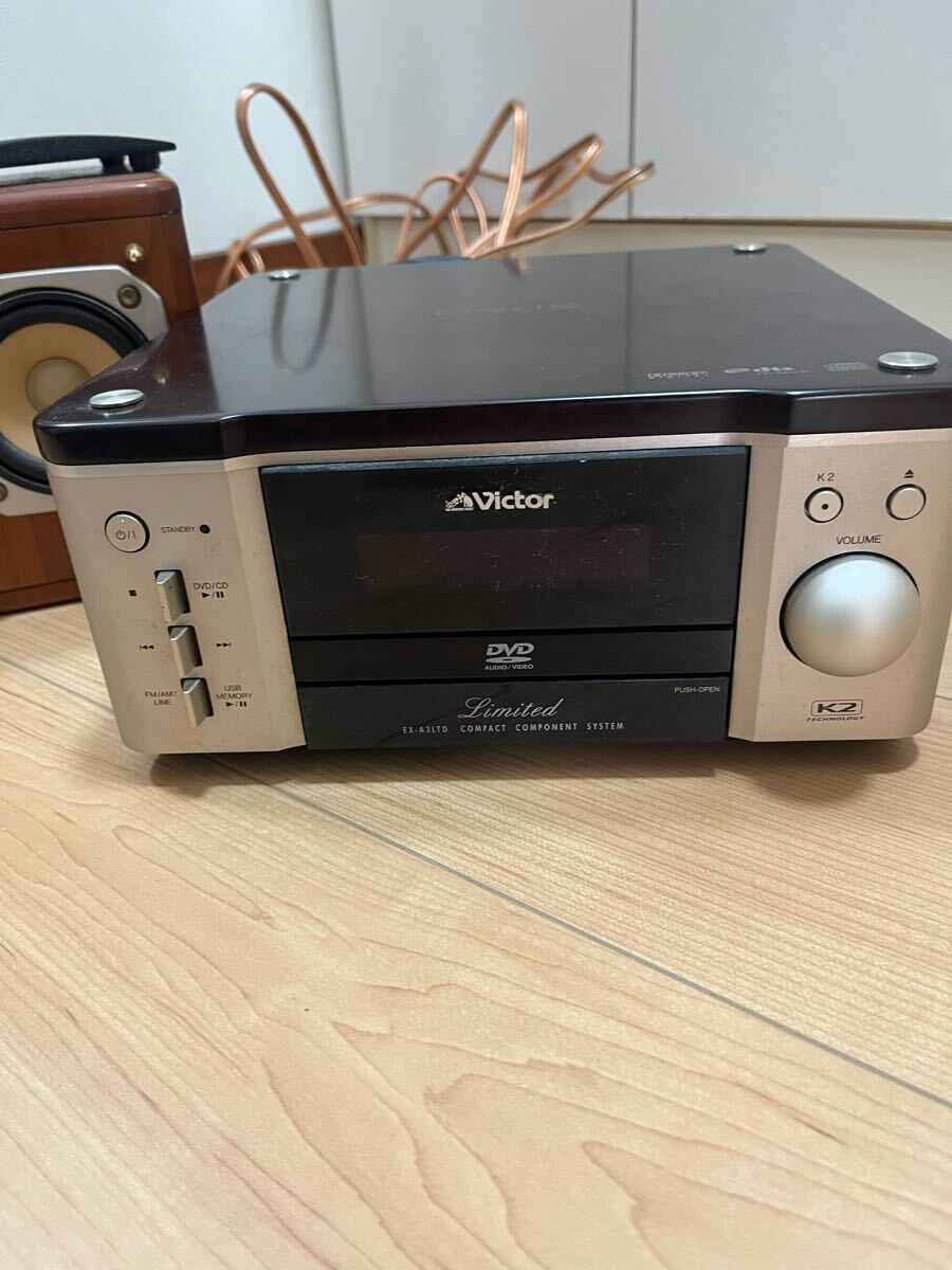 オーディオ機器 Victor EX-A3 コンパクトコンポ DVD K2 リモコン付