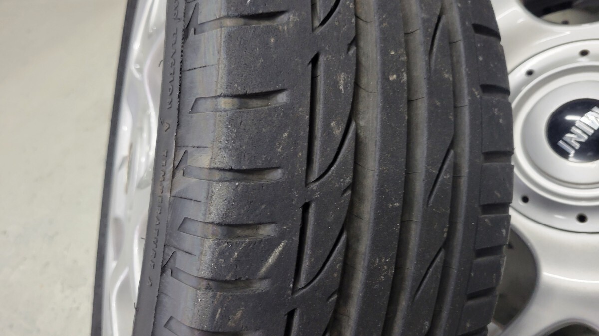 ミニクーパー 純正 タイヤカバー付 4穴 PCD100 195/55/16 6.5J×16 ET48 R50R56等 MINI 純正 PCD100 6.5j+48 × 引っ張りなどに